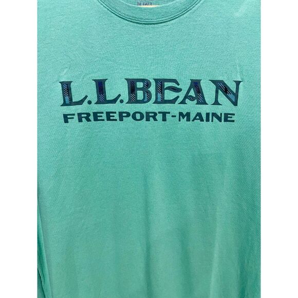 L.L.Bean Long sleeve t shirt Freeport Meine muted green men's M tall - Picture 3 of 6